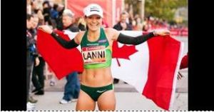 Lanni Marchant after setting the Canadian marathon record.